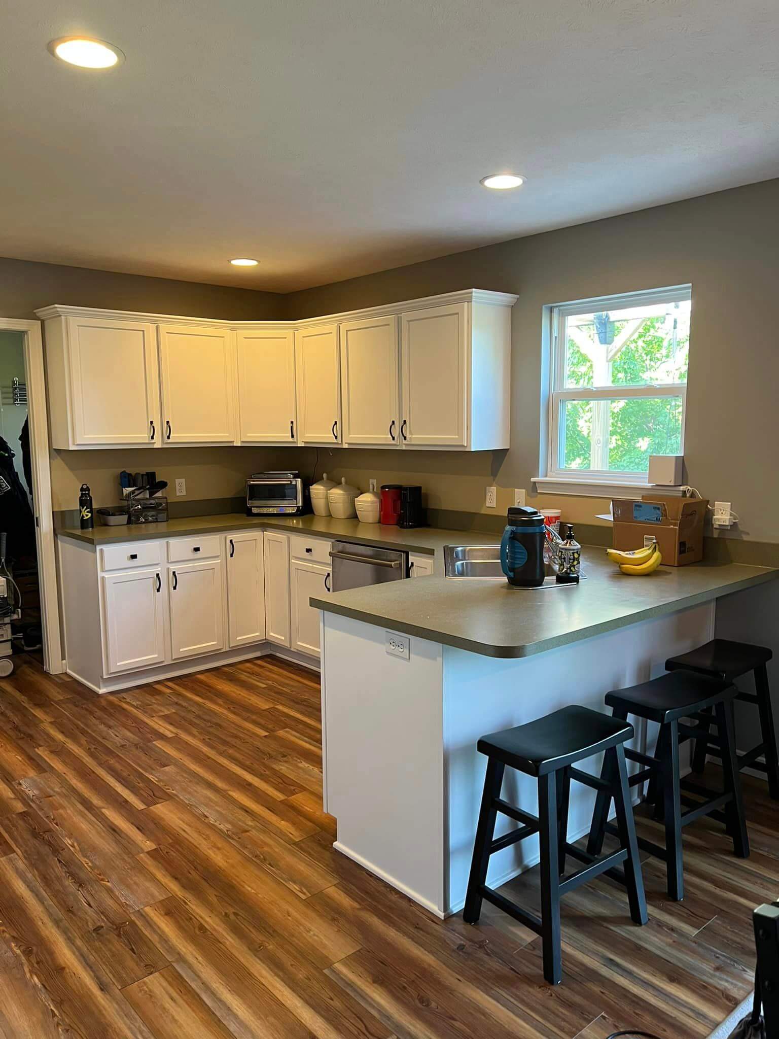 cabinet refinishing after