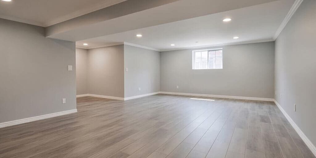 Freshly painted interior room showing the result of how to prepare your home for an interior painting project with clean walls and open space for painting work.