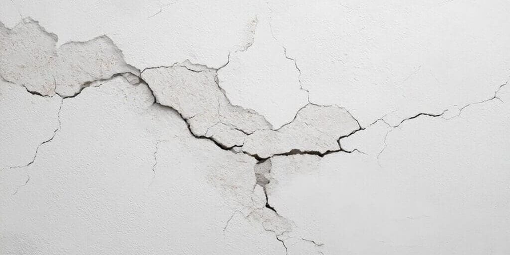 Cracked interior wall showing damage that leads to interior painting mistakes that cost homeowners money